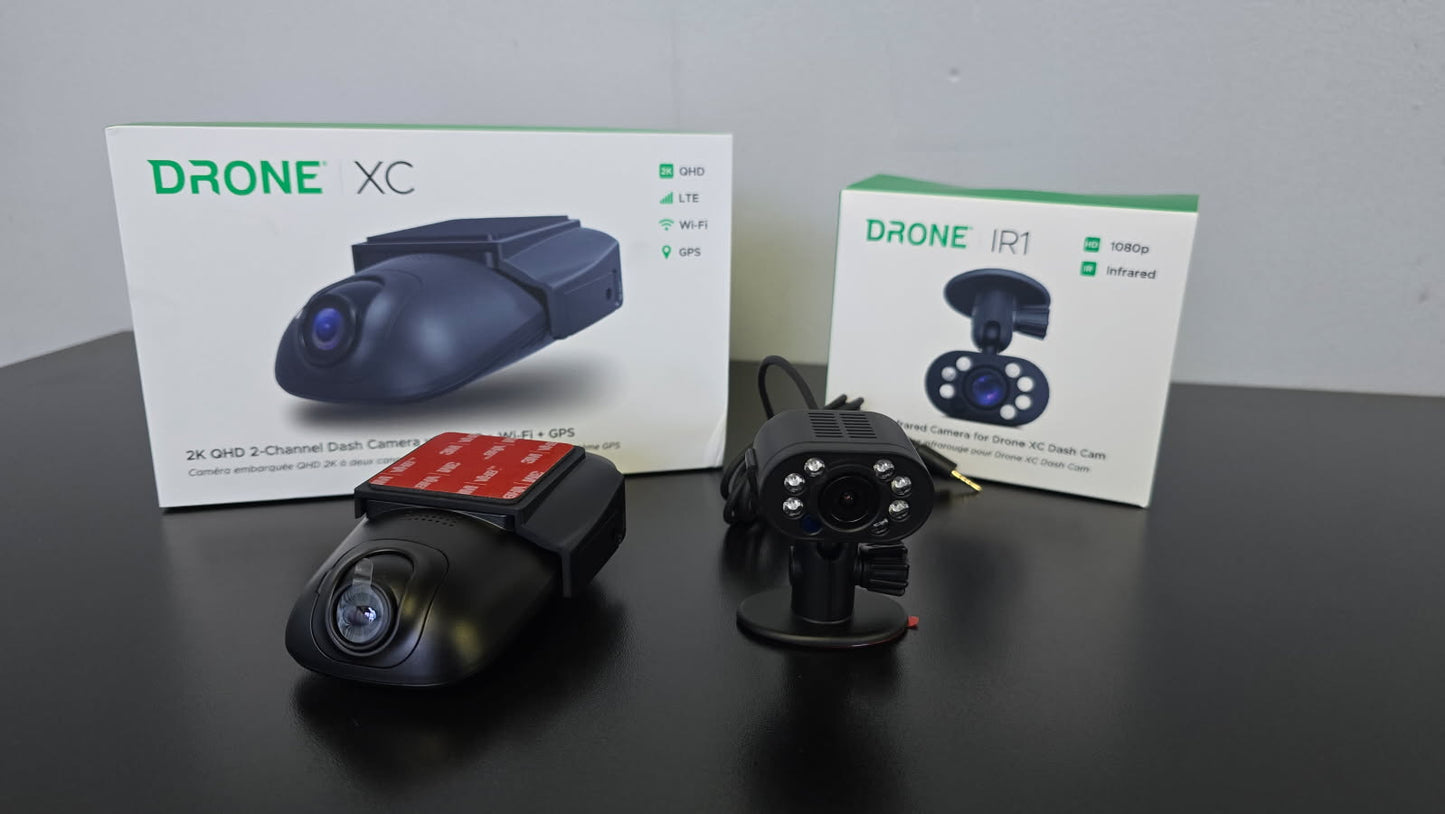 Drone XC Dash Camera - 2K QHD Dash Cam with LTE + GPS + Wi-Fi - Works with All Vehicles